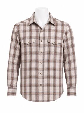 Size XL Wrangler‎ Retro Men’s Western Snap Shirt Plaid Paisley Cotton